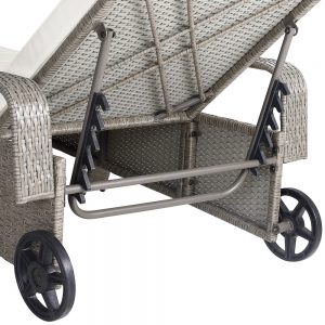 Garden Sun Lounger Day Bed- Cream