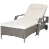 Garden Sun Lounger Day Bed- Cream