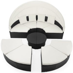 Sun Lounger Set with Canopy
