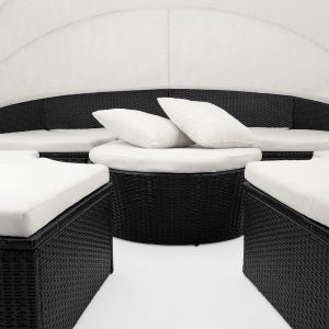 Sun Lounger Set with Canopy
