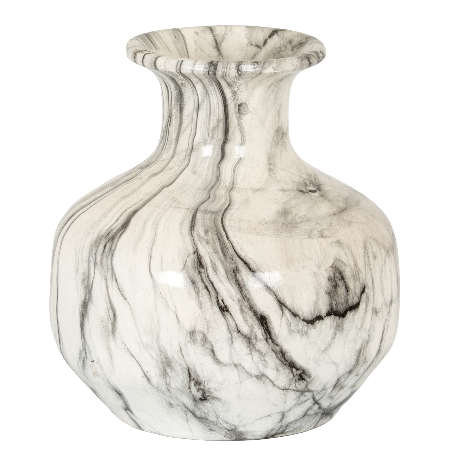 Marble Effect Squat Vase Marble Effect Squat Vase