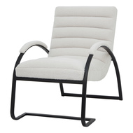 Cream Bouclé Accent Armchair Cream Bouclé Accent Armchair